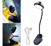 Vesaneae Lampe de Bureau pour enfant avec Cou Flexible USB rechargeable,Lampe Clips de Lecture LED,Lampe à Pince Col de Cygne Flexible à 360 °,Lampe-Clip Dimmable,pour Étude et Travail(Bleu)