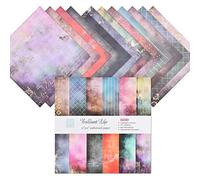 Vesaneae Lot de 24 Feuilles de Papier à Motif 30,5 x 30,5 cm, Multicolore, Décoratif pour Travaux Manuels et Cartes, Scrapbooking