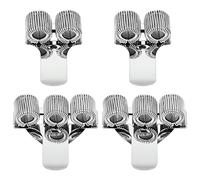 Vesaneae Lot de 4 Porte-Stylo en Métal, Clips de Porte-Stylo Argent, Organisateur de Stylo, Porte-Stylos à Deux Trous/Trois Trous, Boucle De Stylo, Porte-crayons pour Médecins Infirmières Pilotes