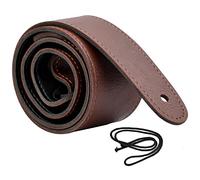 Vesaneae Sangle Guitare Cuir, Sangle de Guitare Longueur Réglable, Basics Sangle de Guitare pour Guitare Classique, Guitare électrique, Basse et Acoustique, Ajustable 116-136cm (Noir & Brun)