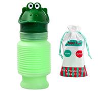Vesaneae Urinoir Portable 600 ML, Rétractable Bouteille d'urine, Petit Pot à Urine, Toilettes d'urgence, Toilettes Mobiles pour Garçons Filles, Mini Urinoir pour Camping Extérieur Voiture Voyage(Vert)