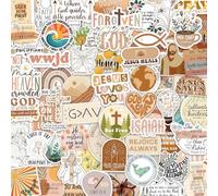 Vesavifaka 160 Pieces Stickers Chrétiens Boho, Autocollants Versets Bibliques Inspirants, Vinyle Imperméable Stickers de Foi pour Journal Biblique, Bouteille d'eau, Scrapbook, Ordinateur Portable