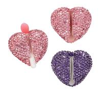 Veseek Support de pinceau à lèvres, baume à lèvres compatible avec masque de sommeil LANEIGE - Housse de protection en silicone pour pinceaux à lèvres (rose et violet)