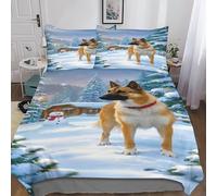 VesFy Chien Malinois Belge 3D Imprimé Animal Housse De Couette Housses De Couettes pour Adultes Et Enfants E avec Fermeture À Glissière avec Taies Parure De Lit Microfibr 3 Pièces King(220x240cm)