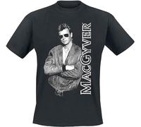 VesFy MacGyver Looking Cool! Men T-Shirt Black, Regular Size S