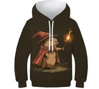 VesFy Mignon Capybara Sweats Sweatshirt Costume pour Enfants 3D Imprimer Animaux Hoodies avec Poche Kangourou Capuche Hauts Décontractés Manches Longues pour Enfants Garçons Filles 12-14Y