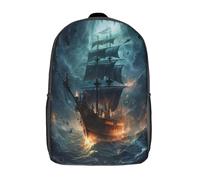 VesFy Pirate Ship Sac Scolaire Cartable Garcon Primaire Sac À Dos Enfant École Fille Cartable Garçon Collége Sacs Scolaires 17inch
