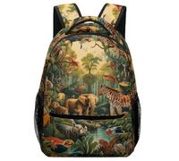 VesFy Sac A Dos art jungle Cartables Enfants Animaux Sacs D'école Sac Ecole Sac De Livre Pour Enfants, Garçons Filles Adolescents One Size