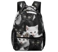 VesFy Sac A Dos chat mignon Cartable Animaux de compagnie Sac D'école Sac De Voyage Sac Scolaire Scolaire Maternelle Cartable Fille Primaire Garçons One Size