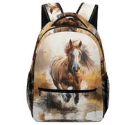 VesFy Sac A Dos Cheval D'Art Cartables Enfants Animal Sacs D'éCole Sac Ecole Sac Scolaire Pour Des GarçOns Filles Enfants One Size