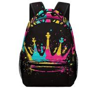 VesFy Sac A Dos Couronne Hip Hop Cartable Enfant Images CréAtives Sac D'éCole Sac Ecole Sac Scolaire Pour Ado Enfant One Size