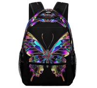 VesFy Sac A Dos Papillon coloré Cartable Enfant Animaux Sac D'ecole Sac Ecole Sac De Livre Pour Garçons Filles One Size