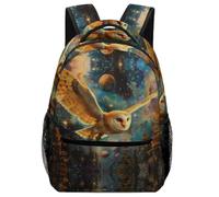 VesFy Sac A Dos Pour Garçon Artistique Hibou Cartable Animaux Sac D'école Sac Ecole Sac De Livre Pour École Excursion Camping Voyage One Size