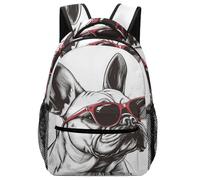 VesFy Sac A Dos Pour Garçon Bouledogue français Cartable Animaux Pet Sac D'école Sac De Voyage Sac Scolaire Pour Enfants, Garçons Filles Adolescents One Size