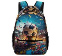 VesFy Sac A Dos Pour Garçon football Cartables Enfants Sport Sacs D'école Sac De Voyage Sac Scolaire Pour Enfants, Garçons Filles Adolescents One Size
