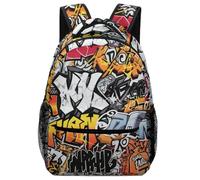 VesFy Sac À Dos Pour Garçon Graffiti Créatif Pour Enfant Cartable Artistic Motifs Sac D'ecole Sac Ecole Sac De Livre Scolaire Maternelle Cartable Fille Primaire Garçons One Size