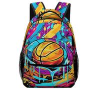 VesFy Sac À Dos Pour Garçon Motif De Basket-Ball Cartable Enfant Sports Sac D'école Sac Ecole Sac De Livre Filles Garçons One Size
