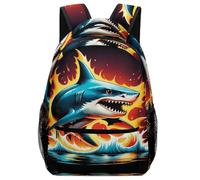 VesFy Sac À Dos Requins féroces Cartable Enfant Sea Animauxs Marine Animauxs Sac D'école Sac De Voyage Sac De Livre Pour Garçons Filles One Size