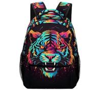 VesFy Sac À Dos tigre artistique Cartables Enfants Animaux Sacs D'école Sac Ecole Sac Scolaire Enfants Retour À La Saison Scolaire One Size