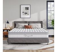 Vesgantti Matelas 140x190cm, 22cm Épaisseur, Matelas à Ressorts Ensachés Indépendant, Multicouches Extra Confort 7 Zones, Ferme Moyenne, Orthopédique, Oeko-tex (H3, Box-Top)