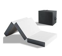 Vesgantti Matelas Pliable pour lit Simple avec Sac de Rangement, Mousse à mémoire de Forme en Gel de 15 cm, Matelas Pliable à Trois Plis pour Voyage, Camping, lit d'invité, certifié CertiPUR-US