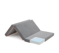 Vesgantti Matelas Pliant, 135 x 190 cm, Hauteur 10 cm, 3 pièces, en Mousse Gel, pour Voyage, Camping, Sol, lit d'invité, Housse Lavable, certifié Öko-Tex