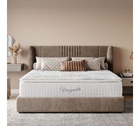 Vesgantti Pillowtop Matelas 160x200, Épaisseur 26cm, Superieur Matelas de Lit d'Adulte, Matelas à Ressorts ensachés, 7 Zones de Confort Mousse Mémoire Adaptative