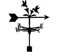VESIC Weathervanes Flowers and Birds Stainless Steel Weathervane Tools Wind Direction Indicator Measure Hollow Out for Garden Roof Outdoor Sheds Garden Sculpture