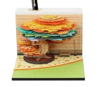 Vesidoloy Bloc-notes 3D,Calendrier 3D 2026 Arbre Décor Bureau | Décor de Table pour Maison Étudiant Professeur Dortoir Fête,Cadeau Noël Nouvel An Bureau Maison