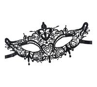 Vesidoloy Cache-Yeux Dentelle Noir - Couvre-Visage Cosplay Femme | Accessoire Déguisement Fête pour Femmes Filles Ados Halloween Noël Anniversaire