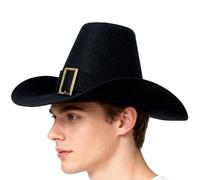 Vesidoloy Chapeau de pèlerin réglable pour, tenue de Thanksgiving - Chapeau haut-de-forme fantaisie noir | pour adolescents, hommes, femmes, adultes, cosplay, école, jeux, séance photo