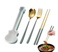 Vesidoloy Ensemble De Couverts De Cuisine | Service De Couverts En Acier Inoxydable | Set De Cuisine Compact Portable Pour Maison École Restaurant Et Réunions