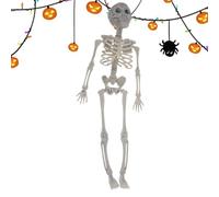 Vesidoloy Figurine Squelette posable - Squelette de modèle Humain Complet du Corps avec articulations Mobiles | Accessoires de Squelette Effrayant d'intérieur et d'extérieur Décoration d'halloween