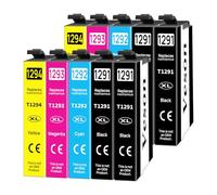 Veson 129XL T1295 Multipack Cartouches d'encre Compatibles avec Epson T1291 T1292 T1293 T1294 pour Epson Stylus SX535WD SX425W SX420W Workforce WF-3520 WF-3540 WF-3010 Stylus Office BX935FWD