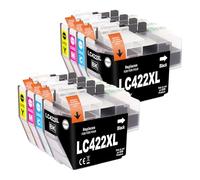 Veson LC422XL LC-422XLVAL Cartouches d'encre compatibles avec Brother LC422 LC-422XL pour Cartouche Brother MFC-J5740DW MFC-J5340DW MFC-J5345DW MFC-J6940DW MFC-J6540DW (2noir, 2cyan, 2jaune, 2magenta)