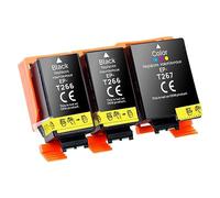 Veson T266 T267 Cartouches d'encre compatibles pour Epson T2661 T2670 Remplacement pour Epson WF-100W WF-110W Workforce Printers (2 Noir, 1 Couleur)