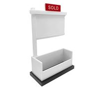 Vesone Carte Visite Immobilier,Support en Bois pour Hommes Agents immobiliers | Décor Stockage Carte Visite Signe Vendu pour Les Hommes Agent Immobilier, réception