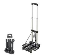 Vesone Chariot à Bagages Pliable,Porte-Bagages Portable, pour siège d'auto - Alliage d'aluminium, léger, Chariot à roulettes pour Sac à Dos, Marchandises