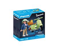 Playmobil 71621 1969 Vespa 150 Sprint Veloce, Vert Clair - Comprend Un Personnage, Une Vespa, Deux selles Ainsi Que des Accessoires - Dès 5 Ans
