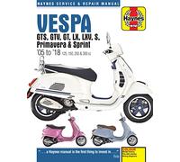 Vespa GTS, GTV, GT, LX, LXV, S, Primavera & Sprint (05 - 18)