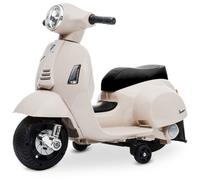 Vespa Moto Voiture Electrique pour enfants - 18 à 36 mois - 6V 4,5Ah - marche avant - roues en plastique - Ecru