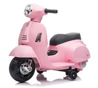 Vespa Moto Voiture Electrique pour enfants - 18 à 36 mois - 6V 4,5Ah - marche avant - roues en plastique - Rose