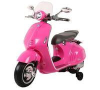 Vespa Moto Voiture Electrique pour enfants - 3 à 6 ans - 2x6V 4,5Ah - lecteur MP3 - marche avant et arrière - Rose