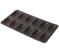 Vespa Moule antiadhésif pour 12 madeleines, Aluminium, Noir