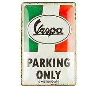 Vespa Plaque en tôle Vespa « Parking Only » (l x H) : 20x30 cm