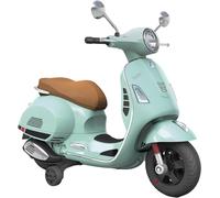 - Vespa-Porteur Elèctrique-119230-Scooter-Vert D'eau-Prêt À Rouler-30kg Max-Plastique-Batteries Rechargeables-De 3 Ans À 6 Ans