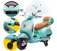 Vespa scooter électrique dès 3 ans Véhicule électrique enfant scooter valise vert Sun Baby