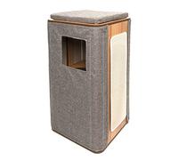 VESPER Arbre a chat en MDF - 42,5 x 87 x 42,5 cm - Gris pierre Gris