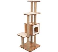 Vesper High Base Xl - Couleur Noyer - 77,5 x 58 x 158 cm - Beige