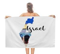 Vesplim Serviette de Plage Israël prélavée 31x51, séchage Rapide, en Microfibre, pour Spa extérieur, Jacuzzi, Bain à remous,